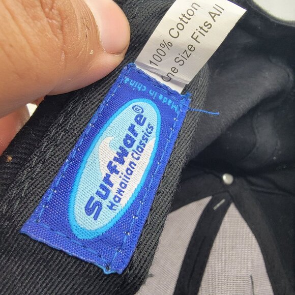 Hawaii Surfware Black Baseball Cap With Sea Turtle Embroidery Casual Outdoors - Picture 5 of 11